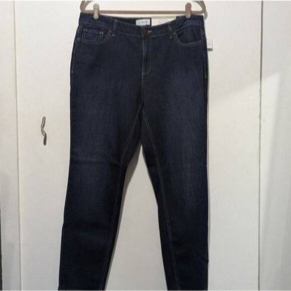Liz Claiborne Denim - Liz Claiborne Dark Blue Denim Women's Curvy Fit Skinny Leg Jeans sz. 14